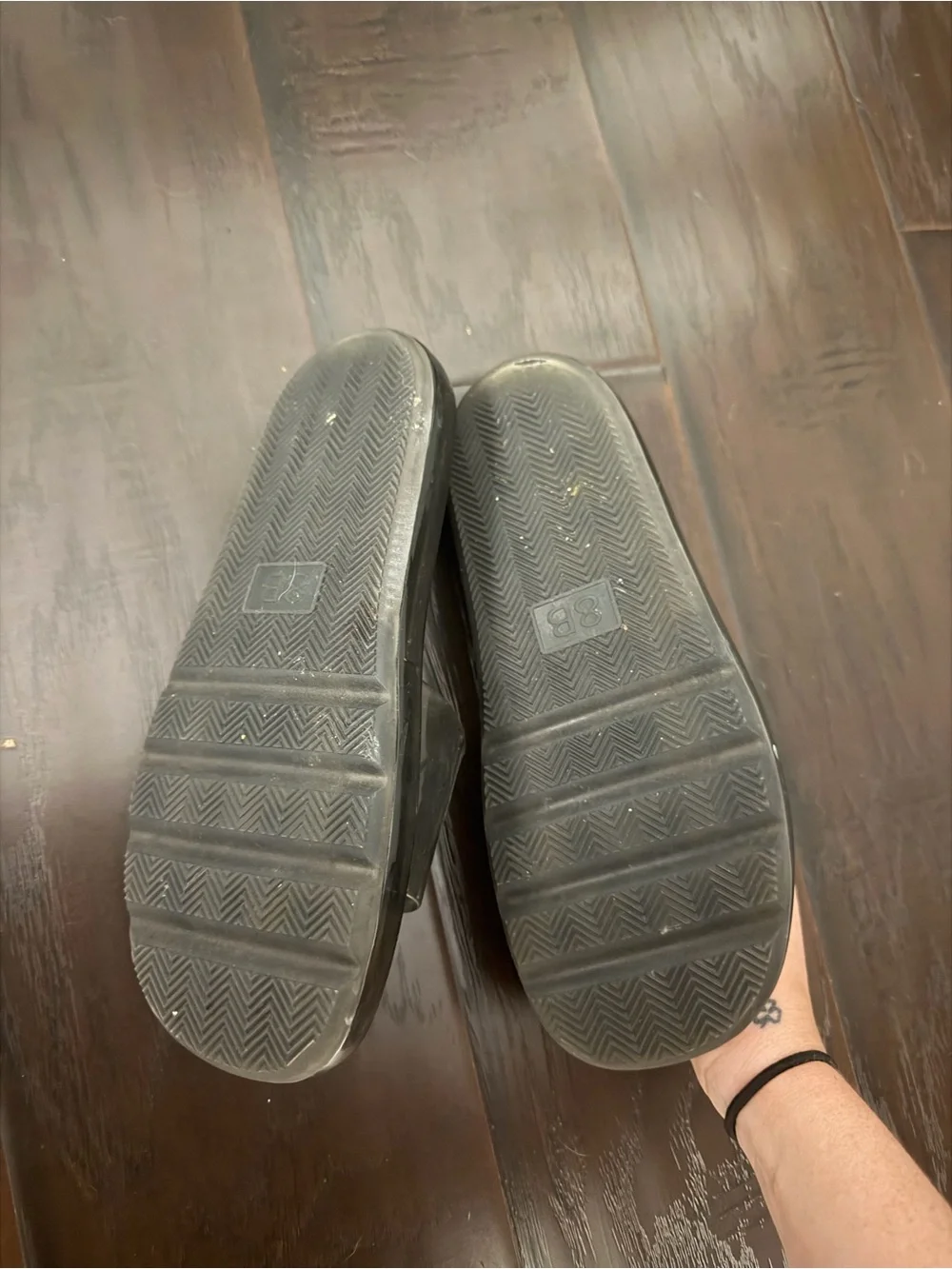 tory burch bubble slide jelly sandals black size 8
